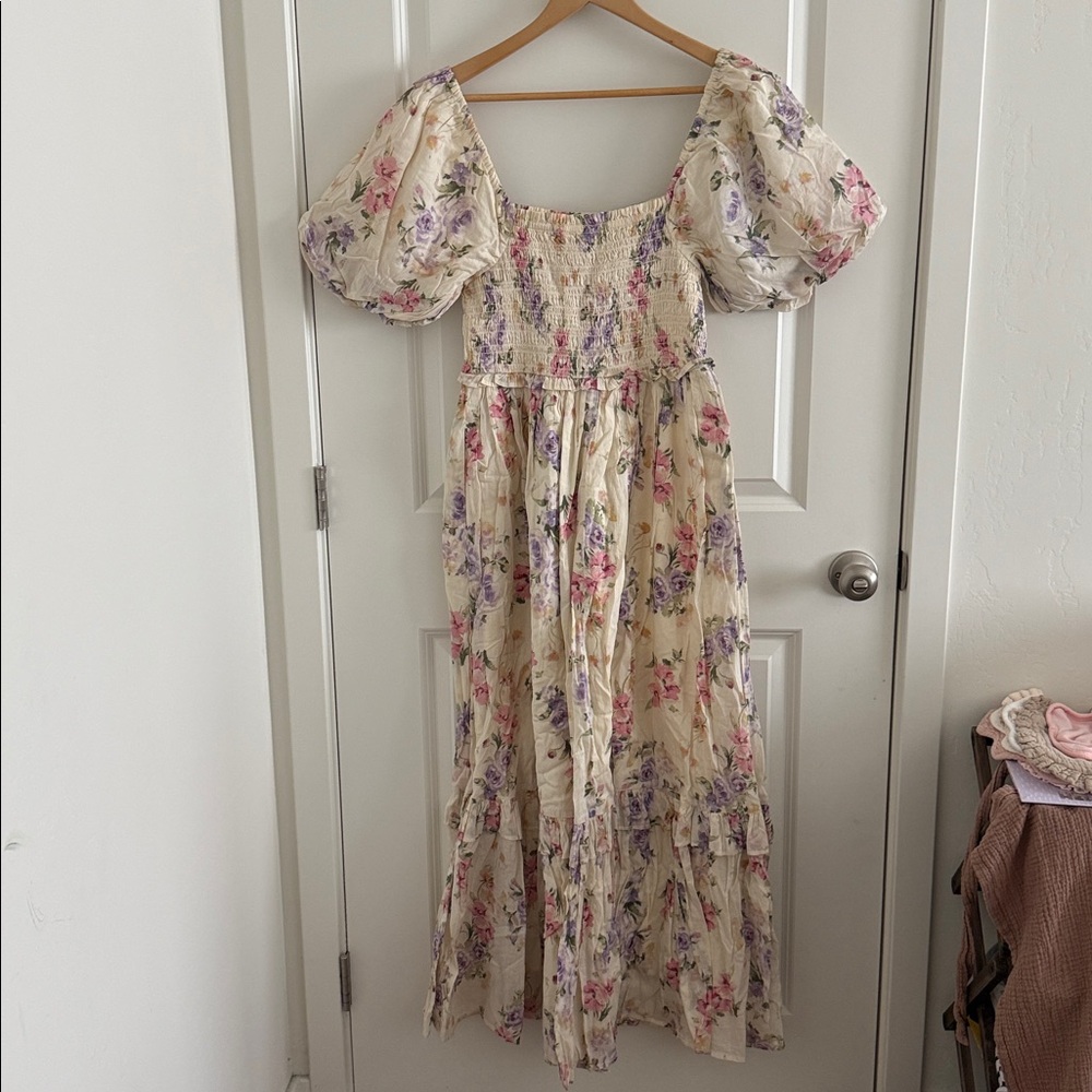 NWT LoveShackFancy x Target Collab Midi Dress - Floral (M) - Picture 2 of 7